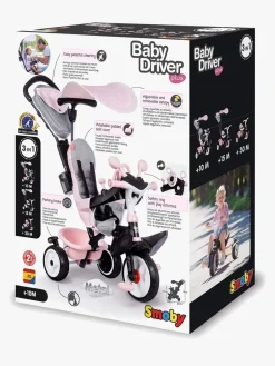 Cykler|Smoby Trehjulet Cykel Baby Driver Plus, Pink