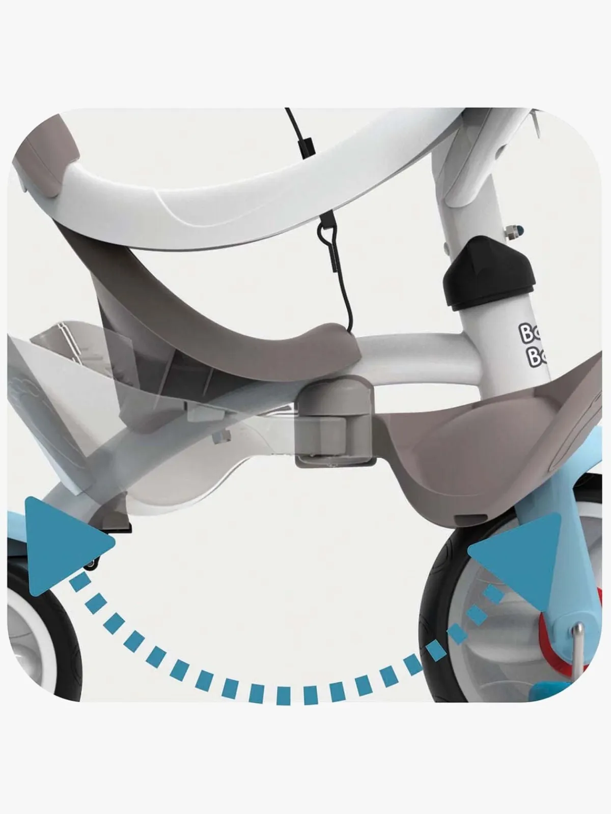 Cykler|Smoby Trehjulet Cykel Baby Balade Plus, Blå