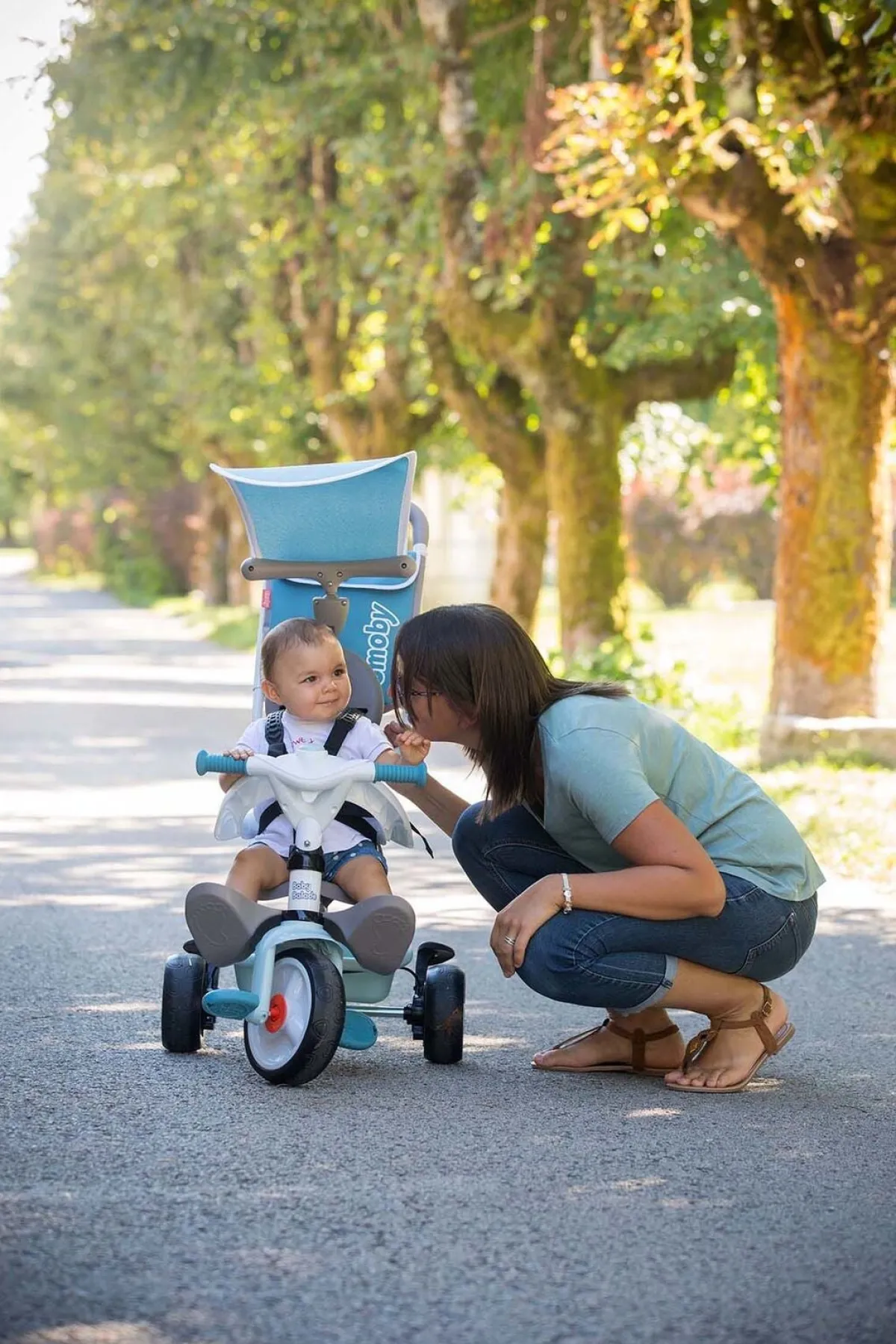 Cykler|Smoby Trehjulet Cykel Baby Balade Plus, Blå