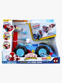 SpideyandFriends Legetøjsfigurer-Spidey And His Amazing Friends Flip & Reveal Bilsæt