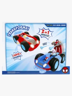 SpideyandFriends Legetøjsfigurer-Spidey And His Amazing Friends Flip & Reveal Bilsæt