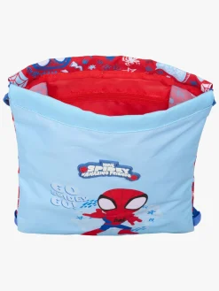 Tasker|SpideyandFriends Spidey and His Amazing Friends Gymnastikpose, Rød/Lyseblå