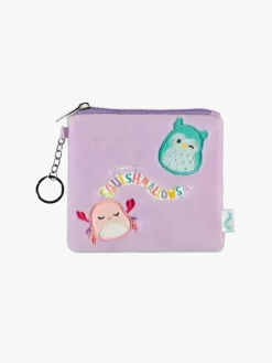 Tilbehør|Squishmallows Tegnebog, Mixed Squish Lilla/Lyserød/Blå