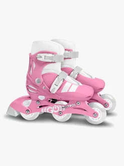 Skating|Stamp Skids Control Justerbar 2-i-1 Inliners Størrelse 27-30, Lyserød/Grå