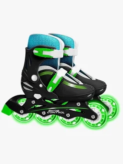 Skating|Stamp Skids Control Light-Up Inliners Størrelse 30-33, Grøn/Sort