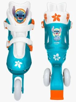 Skating|DisneyLiloAndStitch Stamp Stitch Justerbar 2-i-1 Inliners Størrelse 27-30, Grøn/Blå