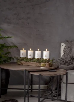 Børn StarTrading Interiør-Star Trading LED Bloklys 4-pak, Flamme Advent