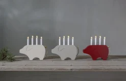 Interiør|StarTrading Star Trading Lysestage Gry, Hvid