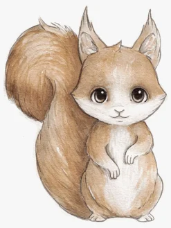 Interiør|Stickstay Sandy The Squirrel Wallsticker