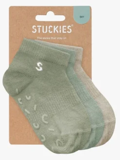 Undertøj|STUCKIES Ankelsokker Anti-slip 3-pak, Bay