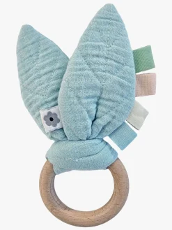 Summerville Babylegetøj-Organic Aktivitetslegetøj Raslende Blad, Ice Blue