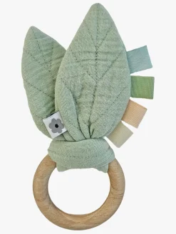 Summerville Babylegetøj-Organic Aktivitetslegetøj Raslende Blad, Cameo Green