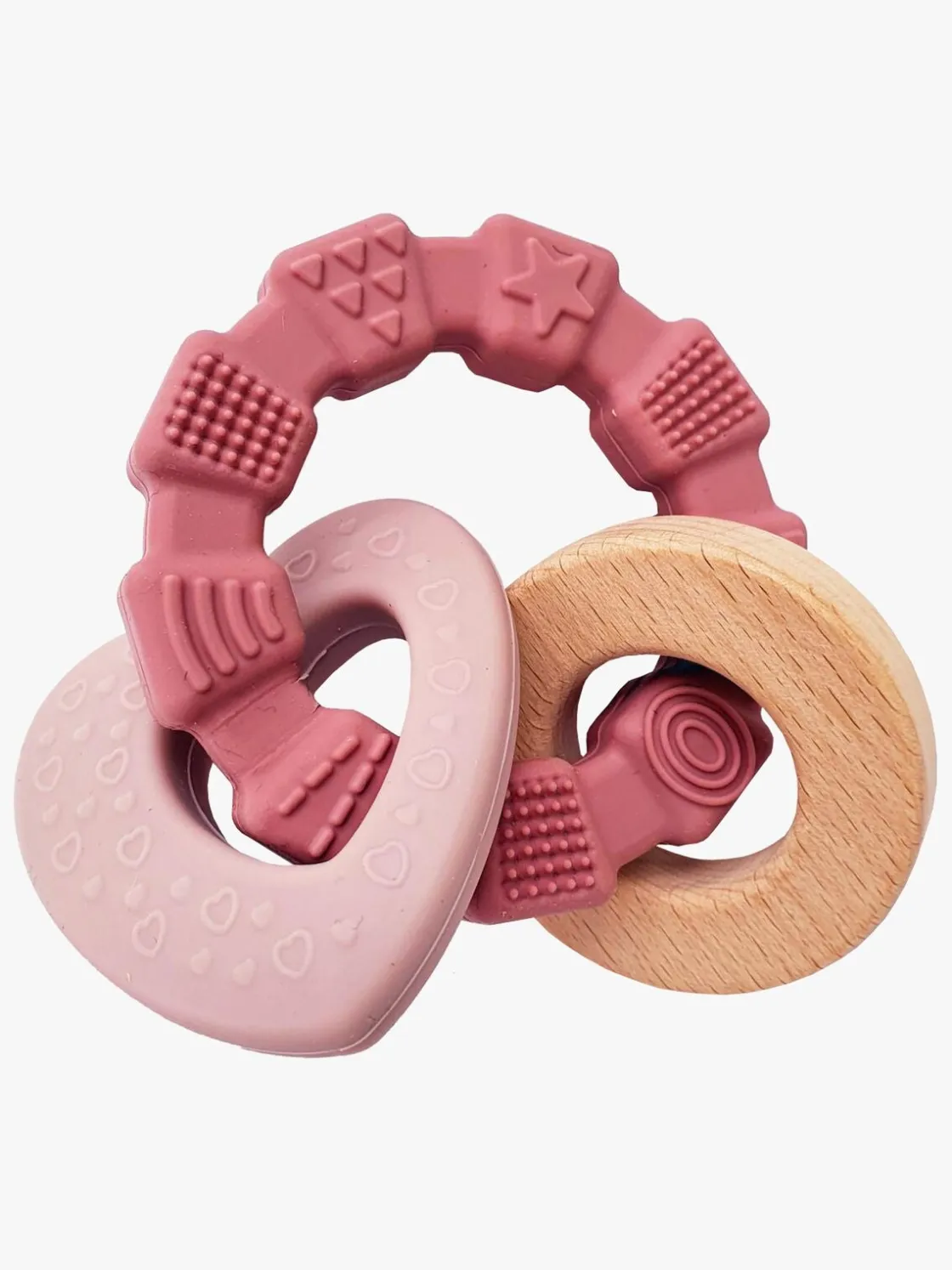 Babylegetøj|Summerville Organic Bidelegetøj Hjerte, Lyserød Lyserød