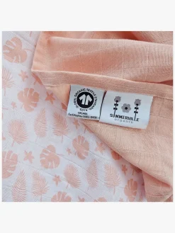 Summerville Stofbleer, Nusseklude & Babytæpper-Organic Tæppe/ Stofble i Musselin 2-pak Øko, Tropical/Peachy