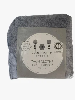 Pleje & Hygiejne|Summerville Organic Vaskeklude 10-Pak Øko, Grå Grå