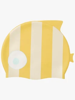 Svømning|SUNNYLiFE Badehætte, Finn the Fish Mustard Stripe Gul