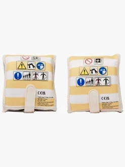 Svømning|SUNNYLiFE Badevinger, Sid the Seagull Mustard Stripe Hvid/Gul