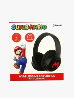 Elektronik & Media|OTLTechnologies Super Mario Høretelefoner Trådløse med LED Sharing AUX Sort