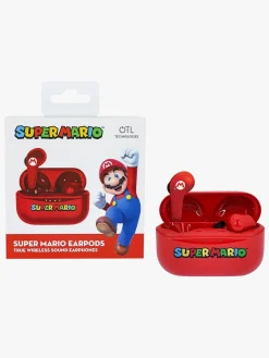 Elektronik & Media|OTLTechnologies Super Mario Høretelefoner In-Ear TWS, Rød
