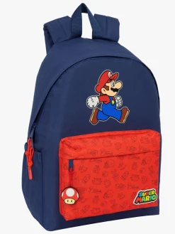 Tasker|SuperMario Super Mario Rygsæk 17L, Trick Blå/Rød