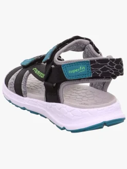 Sandaler & Klipklapper|Superfit Criss Cross Sandal, Black/Green Grøn/Sort