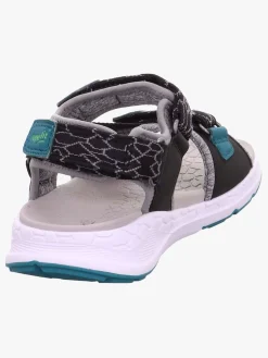 Sandaler & Klipklapper|Superfit Criss Cross Sandal, Black/Green Grøn/Sort