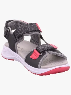 Børn Superfit Sandaler & Klipklapper-Criss Cross Sandaler, Grey/Pink