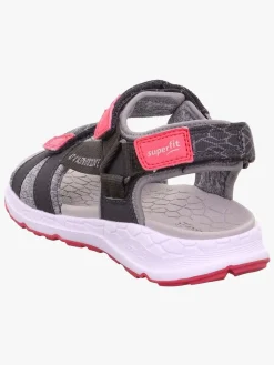 Børn Superfit Sandaler & Klipklapper-Criss Cross Sandaler, Grey/Pink