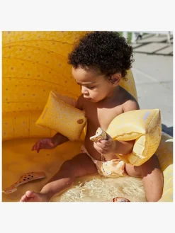 Vandleg|SwimEssentials Swim Essentials Badebassin med Solbeskyttelse 100 cm, Florish Yellow Gul