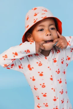 Børn SwimEssentials Uv & Strand-Swim Essentials Vendbar Solhat, Oh Crab