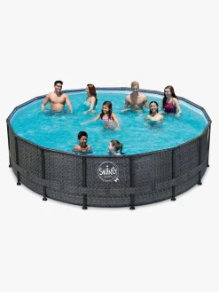 SwingPool Vandleg-Swing Pools Elite poolsæt 488x122 cm, Sort