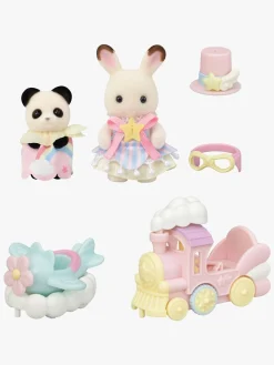 SylvanianFamilies Dukker & Bamser-Sylvanian Families Legesæt Forlystelsespark Flyvemaskine & Tog