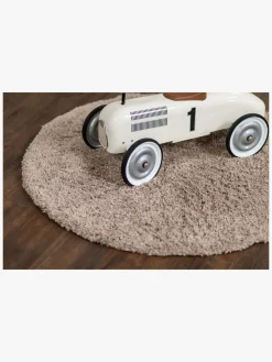 Gulvtæpper|Teddy Gulvtæppe Rund 120, Linne Grå