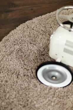 Gulvtæpper|Teddy Gulvtæppe Rund 120, Linne Grå