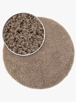 Gulvtæpper|Teddy Gulvtæppe Rund 120, Linne Grå