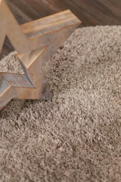 Gulvtæpper|Teddy Gulvtæppe Rund 120, Linne Grå