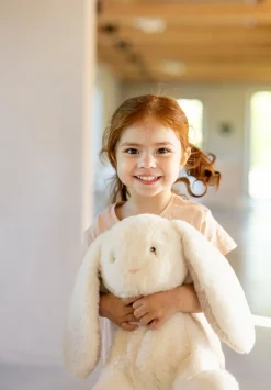 Dukker & Bamser|Teddykompaniet Bamse Mocca Kanin 34 cm, Creme Hvid