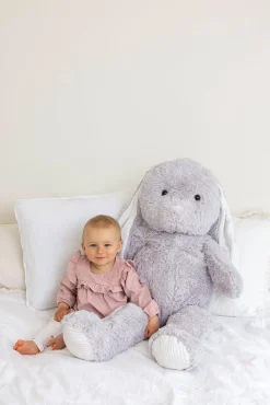 Legetøj Til Børn På 0-10 År|Dukker & Bamser|Teddykompaniet Jessica Kanin 100 cm, Grå