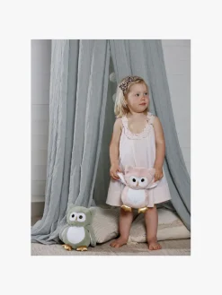 Dukker & Bamser|Teddykompaniet Selvlysende Ugle 22 Cm, Lyserød