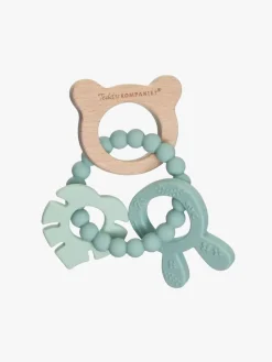 Babylegetøj|Teddykompaniet  Silikone & træ Bidering, Lindeblomstgrøn