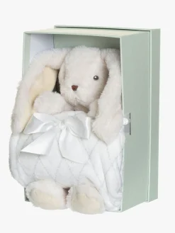 Dåbsgaver|Dukker & Bamser|Teddykompaniet Svea Bamse med Tæppe i Gaveæske, Creme Hvid