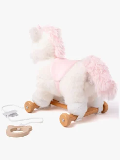 Babylegetøj|Teddykompaniet Trækdyr Enhjørning Hvid