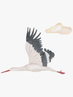 Børn Thatsmine Interiør-That's Mine Wallsticker Stork Small, White