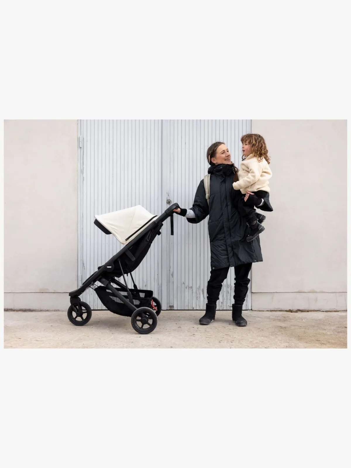 Thule Klapvogne-Spring Klapvogn, Soft Beige on Black