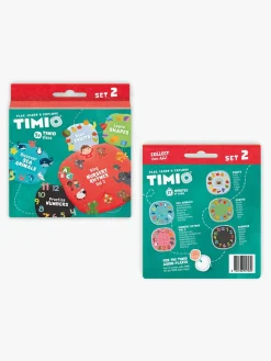 TIMIO Lærerig Leg-Skivepakke 2, Tal Former & Frugter 5-i-1