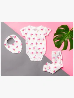 Underdele|TinyTreasure Tiny Treasure Lexi Leggings 2-pak, White/Flamingo Lyserød/Hvid