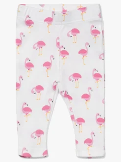 Underdele|TinyTreasure Tiny Treasure Lexi Leggings 2-pak, White/Flamingo Lyserød/Hvid
