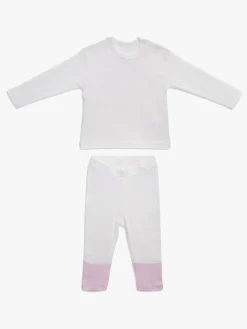 Tøj- & Gavesæt|Underdele|TinyTreasure Tiny Treasure Louise Tøjsæt, Chalk Pink Lyserød/Hvid