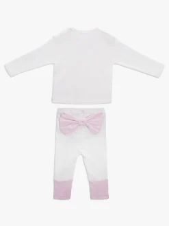 Tøj- & Gavesæt|Underdele|TinyTreasure Tiny Treasure Louise Tøjsæt, Chalk Pink Lyserød/Hvid