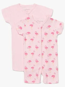 Børn TinyTreasure Heldragter-Tiny Treasure Summer Heldragt 2-pak, Pink/Flamingo